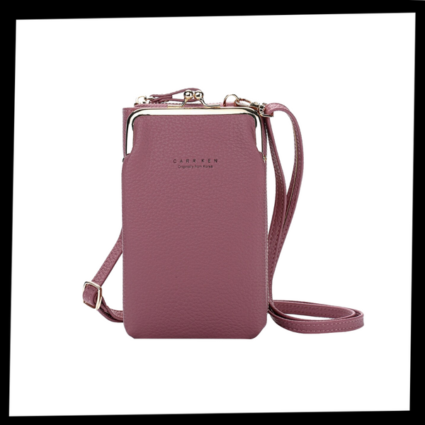 Premium Leather Crossbody Bag With Detachable Strap And Multiple Pockets