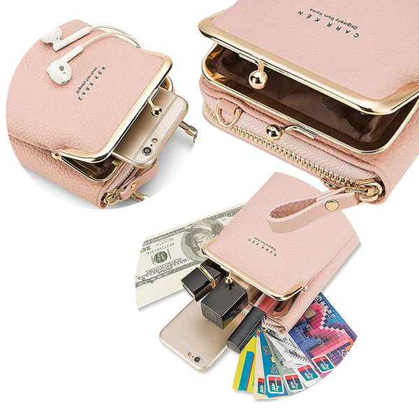 Premium Leather Crossbody Bag With Detachable Strap And Multiple Pockets