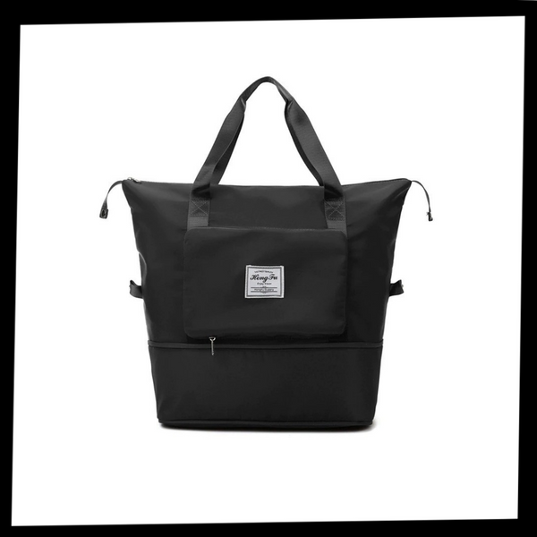 Expandable Foldable Travel Bag With Wet Dry Compartments