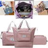 Expandable Foldable Travel Bag With Wet Dry Compartments
