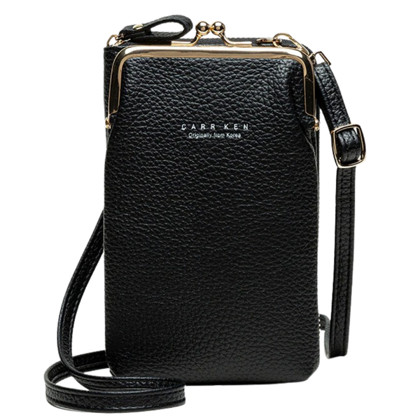 Premium Leather Crossbody Bag With Detachable Strap And Multiple Pockets