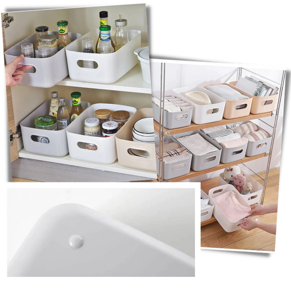 Portable Plastic Storage Basket For Makeup And Skincare Organization