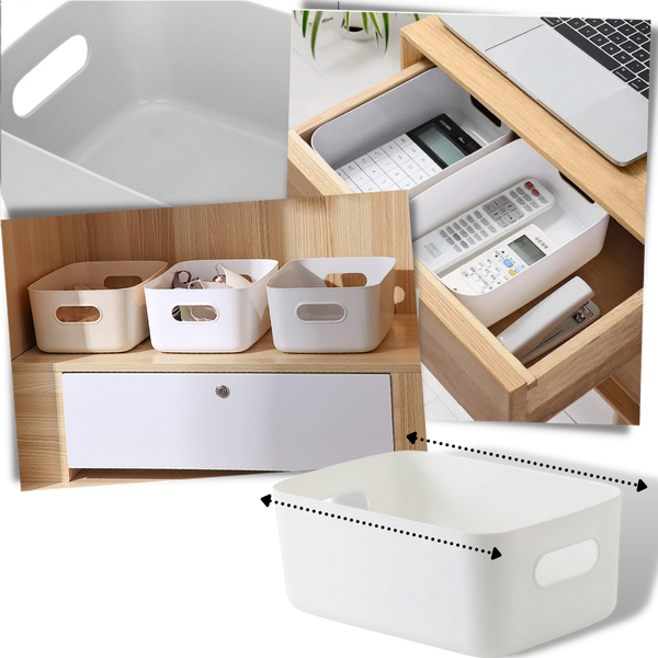 Portable Plastic Storage Basket For Makeup And Skincare Organization