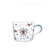 Mystic Eye Printed Glass Measuring Cups