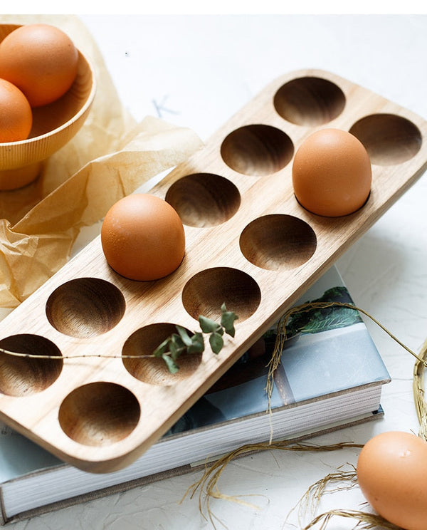 Natural Wooden Egg Tray