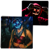 Neon Led Mask For High Visibility At Night With Waterproof Battery Cover