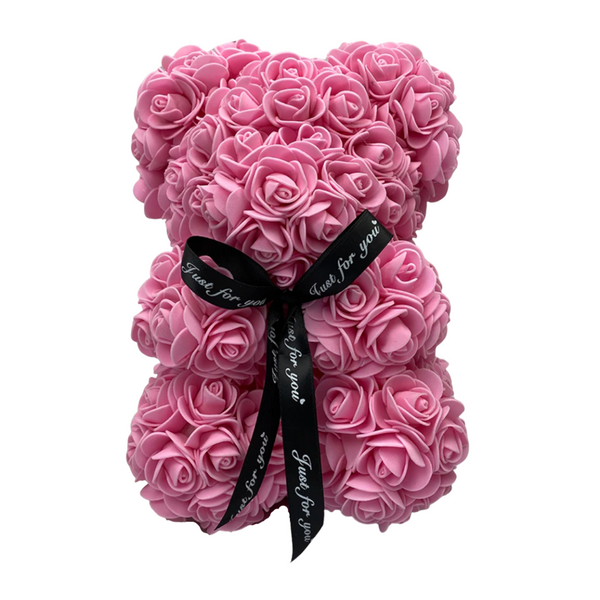 Rose Teddy Bear With Velvet Roses For A Romantic Gift Set