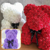 Rose Teddy Bear With Velvet Roses For A Romantic Gift Set