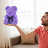 Rose Teddy Bear With Velvet Roses For A Romantic Gift Set