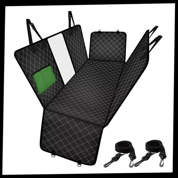 See Through Mesh Window Dog Car Seat Cover With Waterproof Anti Slip Layer