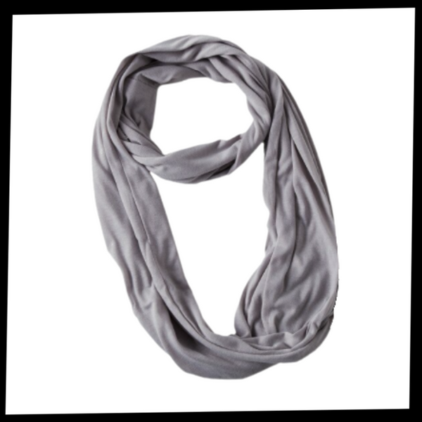 Cozy Lightweight Muffler With Secret Pocket For Safe Valuables