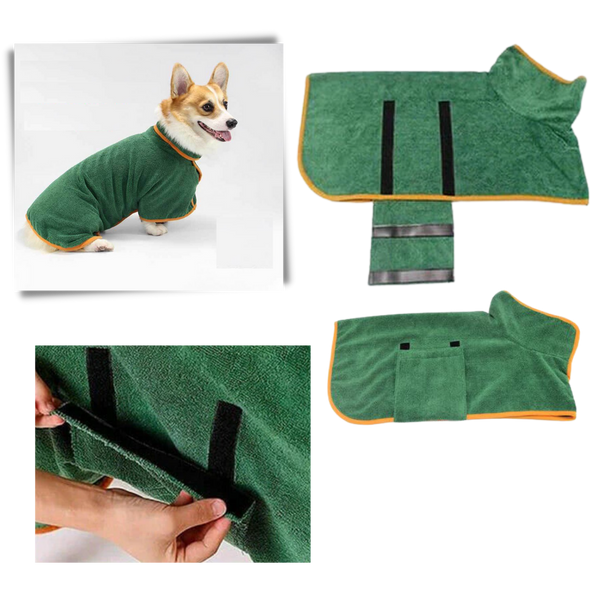 Ultra Absorbent Pet Bathrobe For Quick Drying And Comfort
