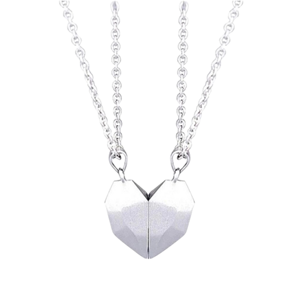 Magnetic Heart Necklace Set Matching Duo For Everyday Style