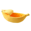 Curved Banana Like Pet Bed With Cozy Cotton Cave Design For Cats And Small Dogs