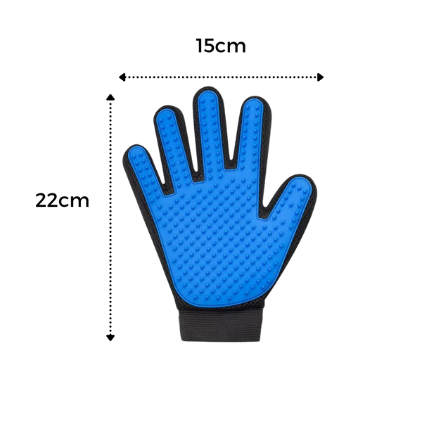 Pet Grooming Glove Pair for Hair Removal and Soothing Massage