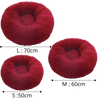 Premium Donut Shaped Plush Pet Bed With Soft Cushion Lumbar Support