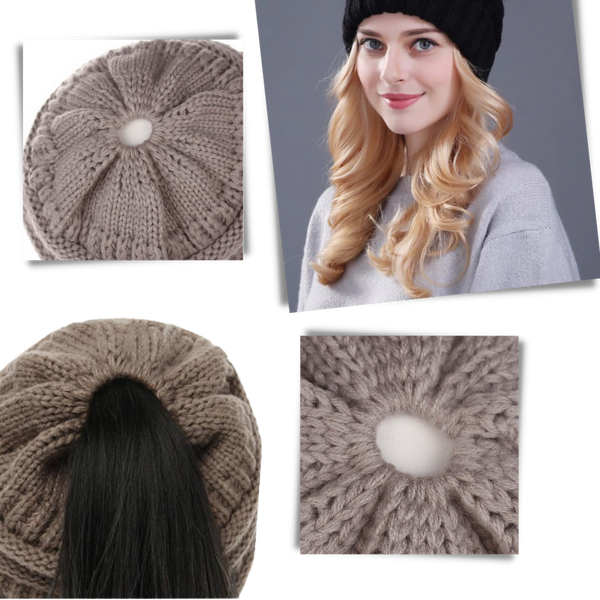 Ponytail Beanie With Ear Coverage For Messy Buns And All Day Comfort