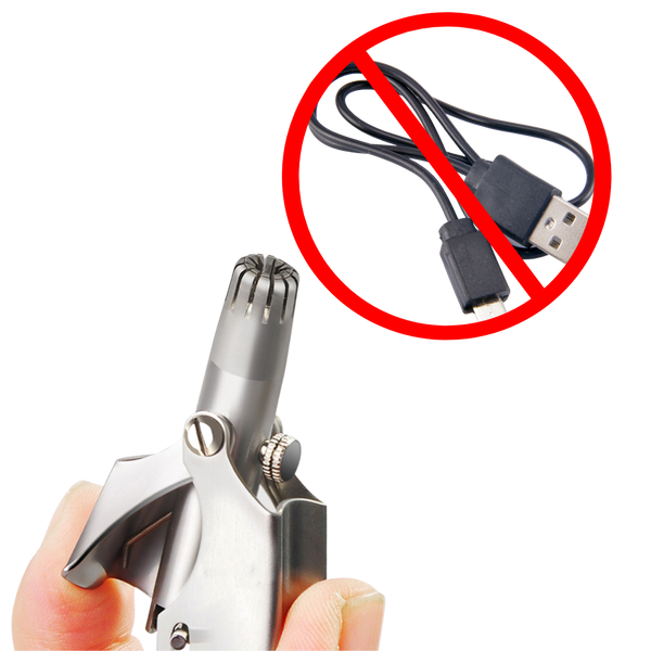 Manual Nose And Ear Hair Trimmer Painless Stainless Steel Portable