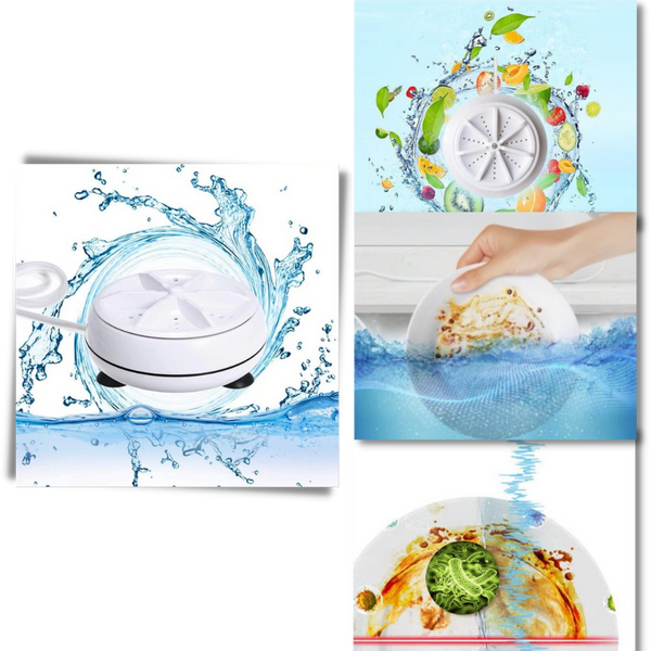 Portable Ultrasonic Washing And Dishwashing Unit For Effortless Cleaning