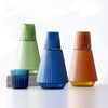 Prism Pleated Glass Carafe & Cup Set