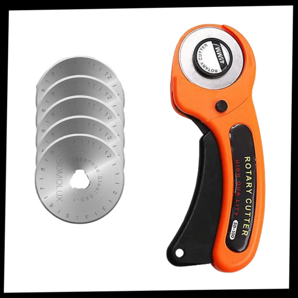 Fabric Rotary Cutter For Fast And Precise Cuts With Ergonomic Grip