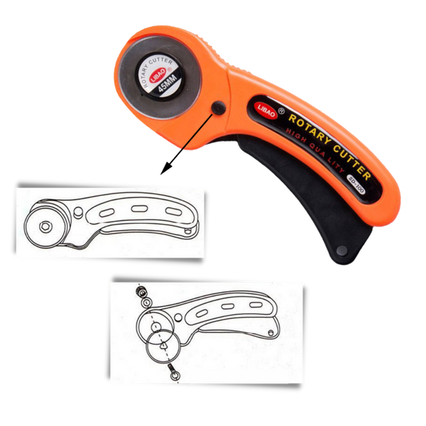 Fabric Rotary Cutter For Fast And Precise Cuts With Ergonomic Grip