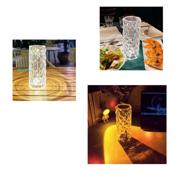 Crystal Table Lamp With Ambient Glow Elevating Room Ambiance