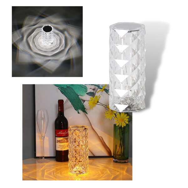 Crystal Table Lamp With Ambient Glow Elevating Room Ambiance
