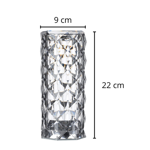Crystal Table Lamp With Ambient Glow Elevating Room Ambiance