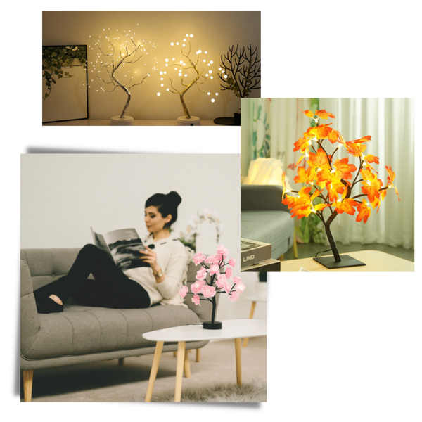 Rose Tree Lamp With Soothing Dim Light And Touch Activated Switch