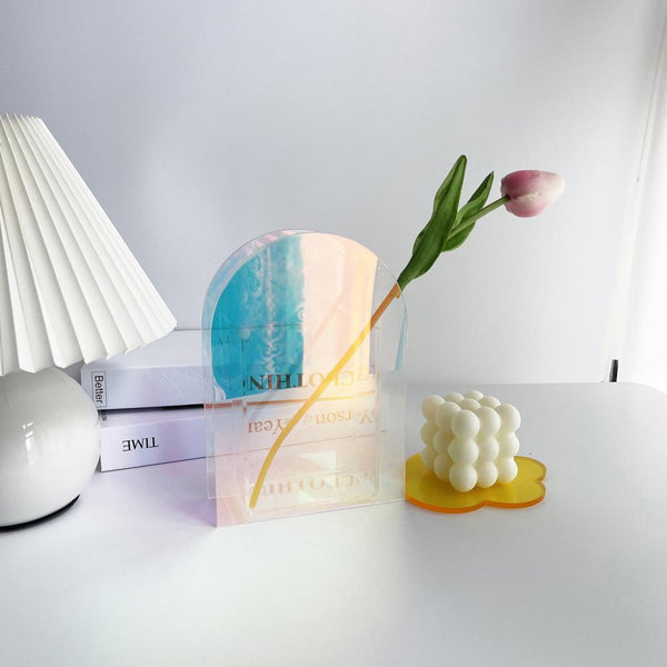 Rainbow Light Transit Acrylic Vase & Desk Organizer