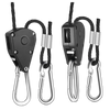 Heavy-Duty Adjustable Rope Ratchet Hangers for Indoor Grow Light Suspension