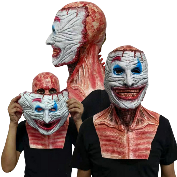 Realistic Halloween Double Layer Horror Mask With Clear Visibility