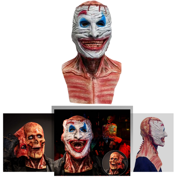 Realistic Halloween Double Layer Horror Mask With Clear Visibility