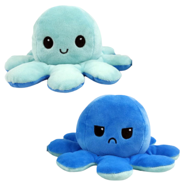 Two Sided Mini Octopus Plush Toy For Mood Expression