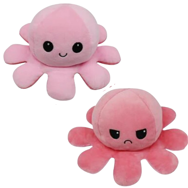 Two Sided Mini Octopus Plush Toy For Mood Expression
