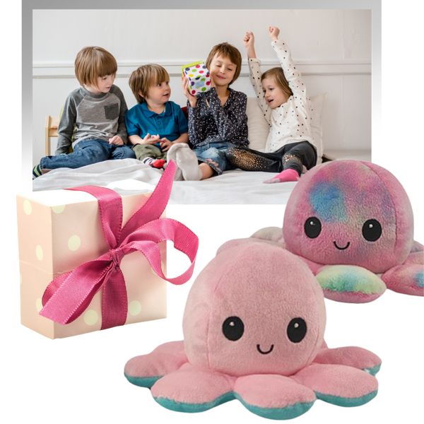 Two Sided Mini Octopus Plush Toy For Mood Expression