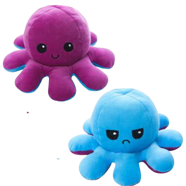 Two Sided Mini Octopus Plush Toy For Mood Expression