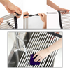 Stainless Steel Roll Up Dish Drainer With Non Slip Space Saving Design