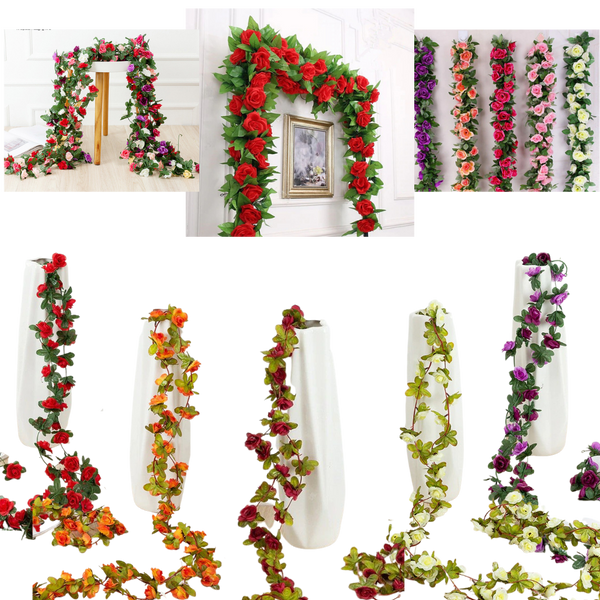 Low Maintenance Silk Rose Garland For Elegant Home Décor