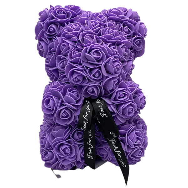Rose Teddy Bear With Velvet Roses For A Romantic Gift Set