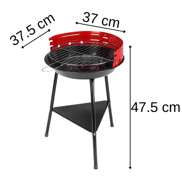 Portable Round Charcoal Grill For Easy Outdoor Barbecue