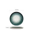 Emerald Gradient Dinner Plates Elegant Green Ceramic Tableware