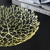 Elegant Metal Coral Decorative Bowl For Ocean Inspired Table Centerpiece