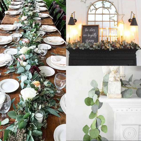 Faux Eucalyptus Garland Artificial Greenery Versatile Home Decor Set