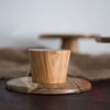 Rustic Natural Wood Food Stand For Kitchen Dining Serving Tabletop