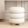 Macaron Velvet Swirl Ottoman Plush Cushion Footrest For Home