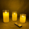 Flameless Candle 3 Piece Set With Remote And Automatic Timer