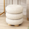 Macaron Velvet Swirl Ottoman Plush Cushion Footrest For Home