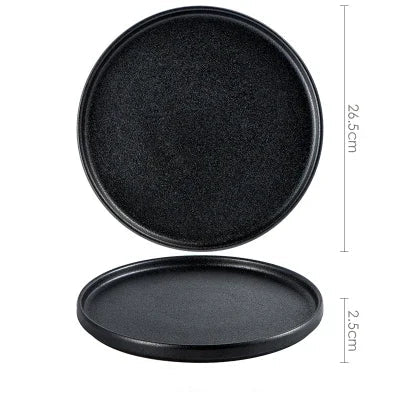 Minimalist 9 Piece Stoneware Dinner Plate Set For Home Dining